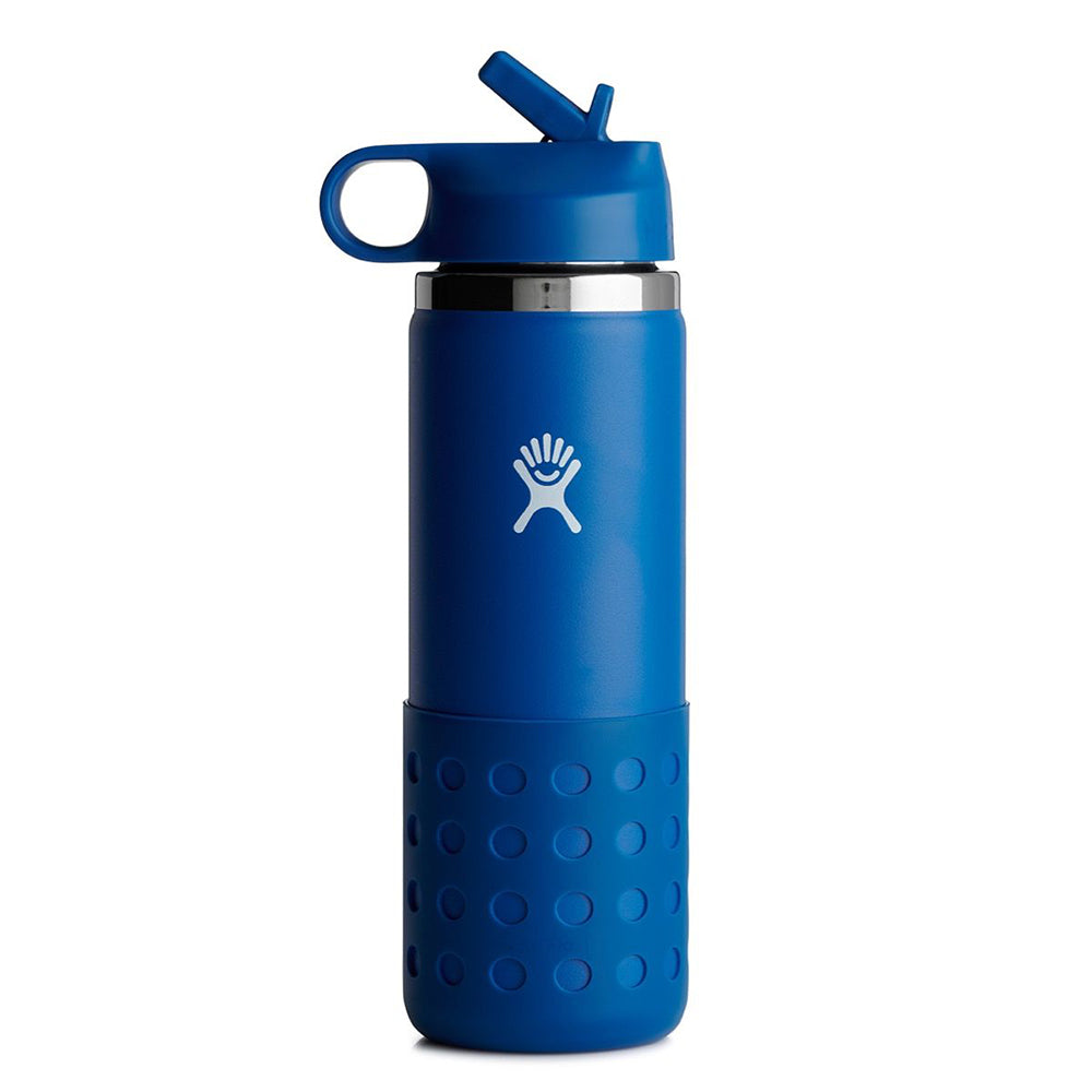 Baby blue hydro store flask with straw